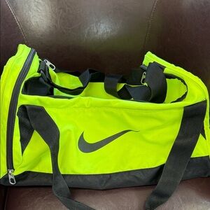 Nike Bright and Black Duffel Bag